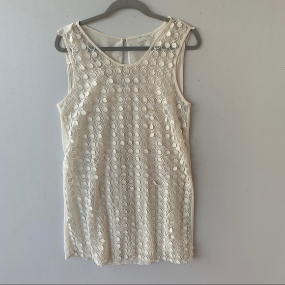 Zara Dresses & Skirts - Zara tee shirt collection sheer dress cream medium